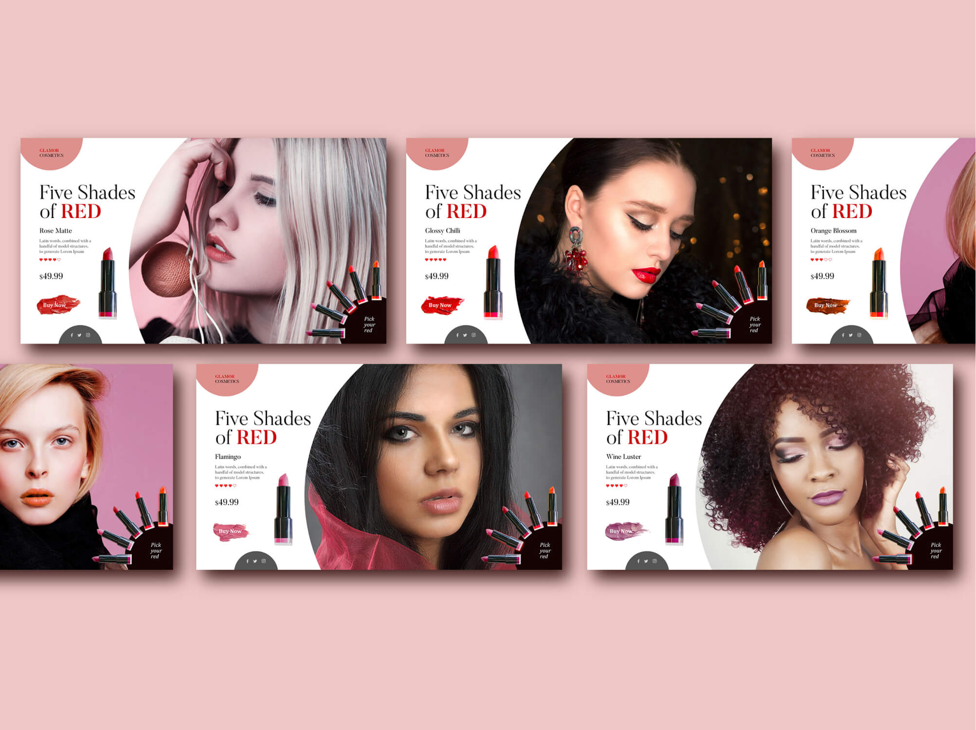 Cosmetic landing page design